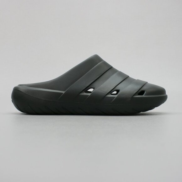 Adidas Ladies 7 Adicane Clogs Carbon Black Slip-on Mules Slides Sandals - HQ9918 - Picture 5 of 10